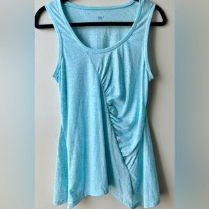Women’s Gap Asymmetrical Aqua Blue Tunic Tank Knit Top, Size M, NWOT